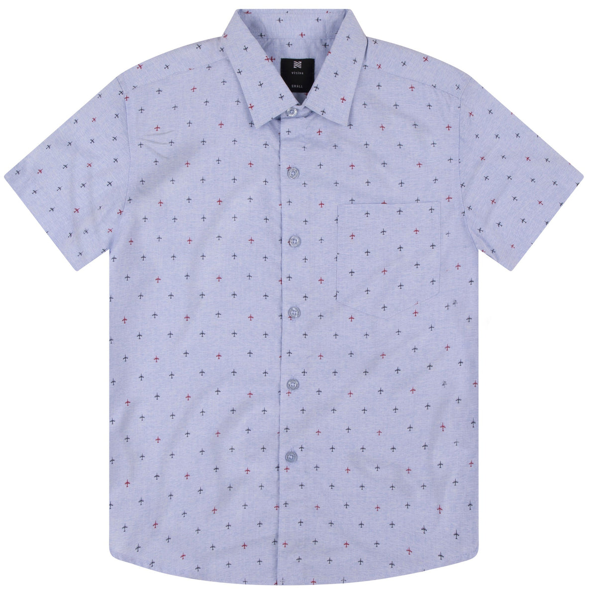 Visive Boys Short Sleeve Button Up Shirt - Grey Donut– visive