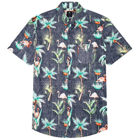 Value Pack Mens Short Sleeve Button Down Pack Of 4 Hawaiian Shirts (B-2)
