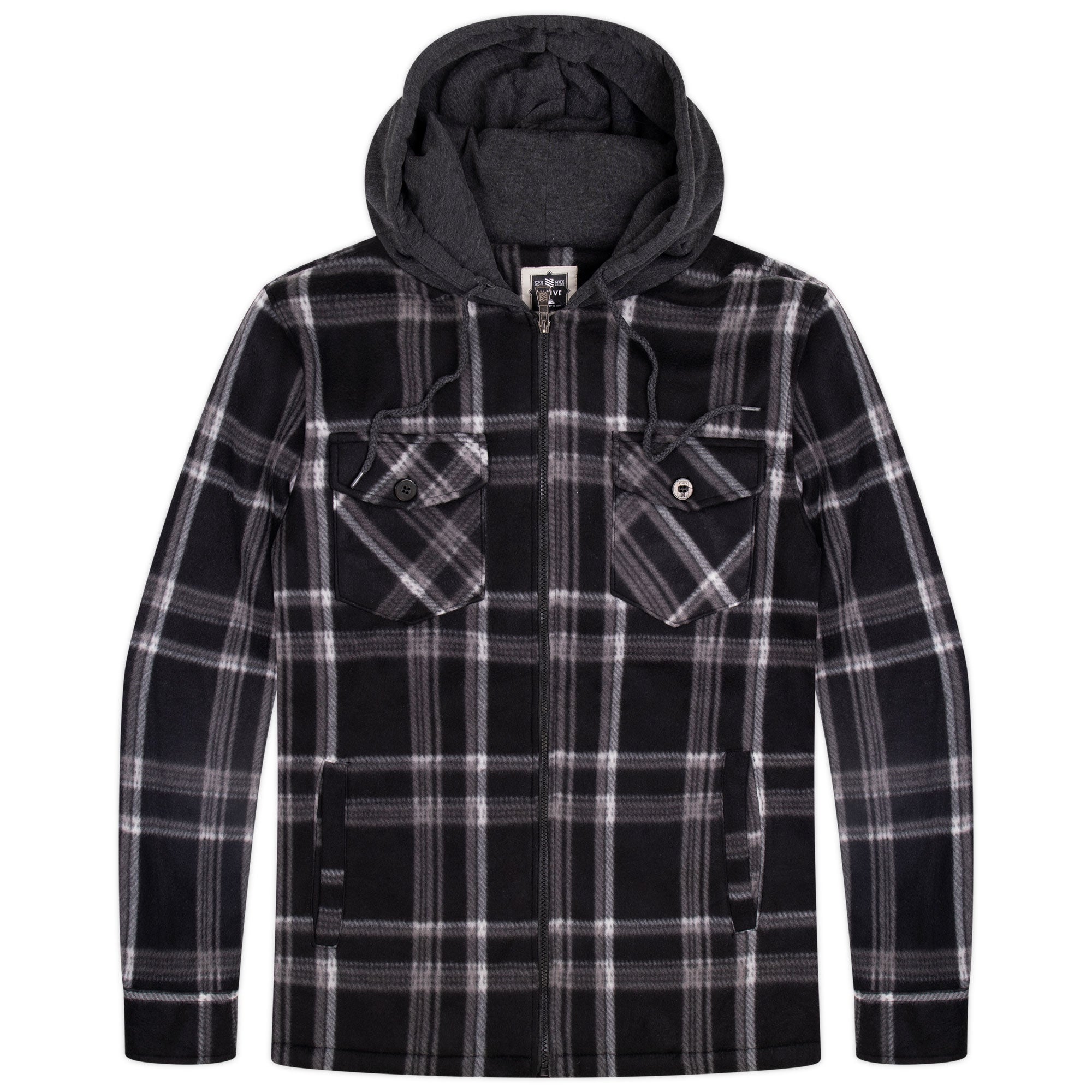 Dean Polar Fleece Plaid Flannel Jacket With Test Hood - Multi Bundle