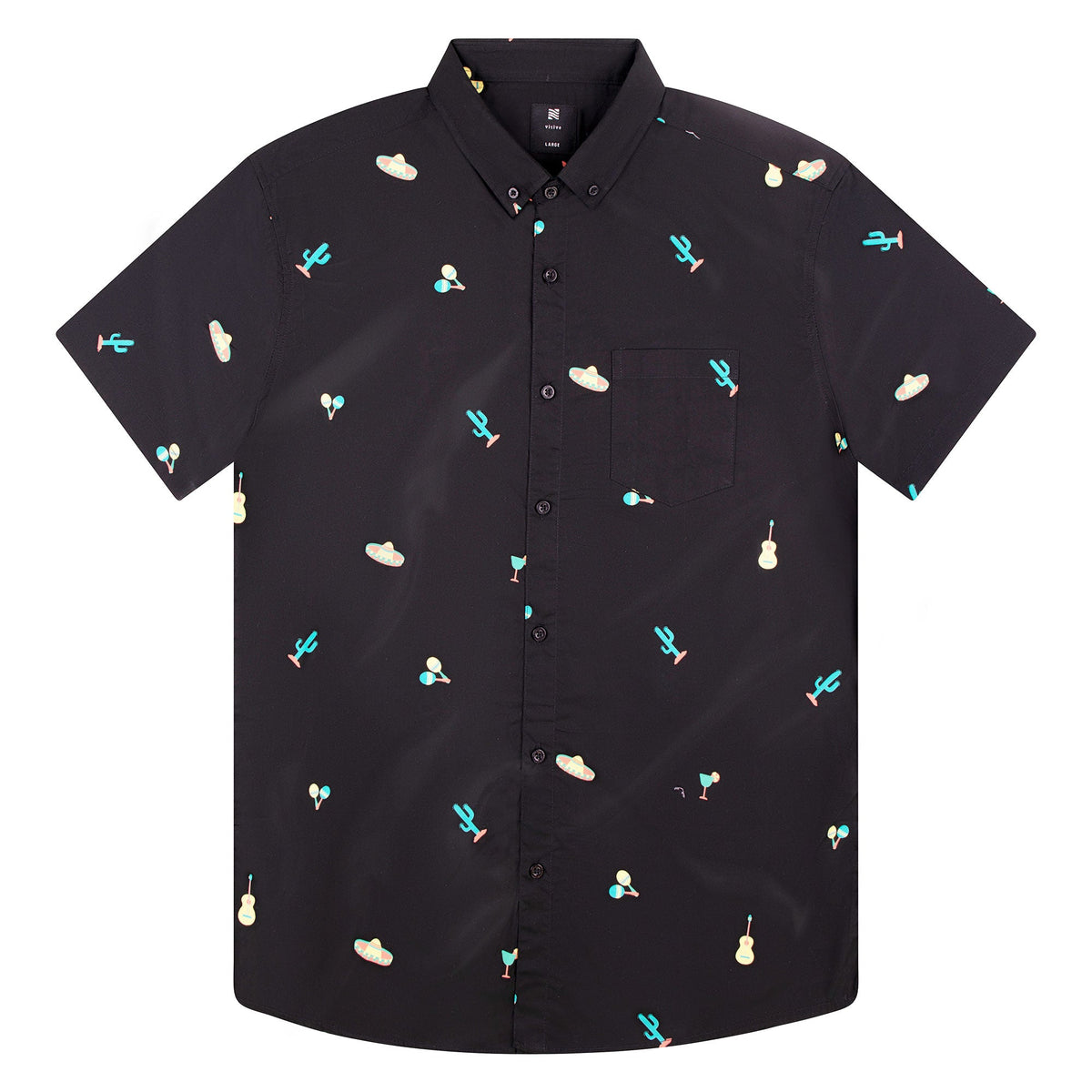 Novelty Print Men Short Sleeve Shirt Fiesta - Visive Clothing– visive