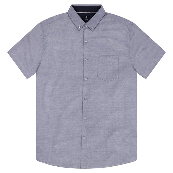 Solid Oxford Short-Sleeve Shirt